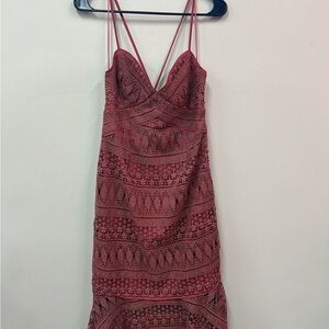 Likely Dress in Deep Pink Lace Size 8